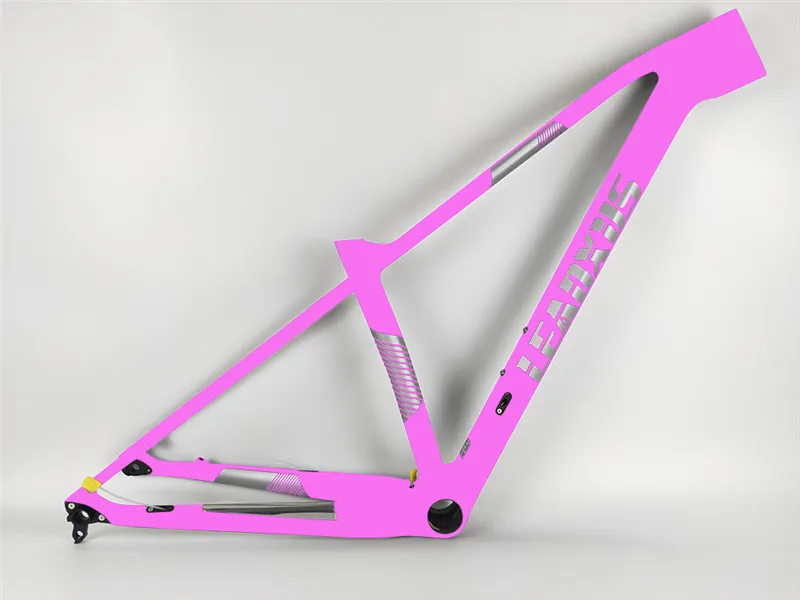 LEADXUS CX300 29er T800+ T1000 карбоновая рама для MTB велосипеда быстросъемная/через ось обмен 29 дюймов карбоновая рама для горного велосипеда - Цвет: Pink