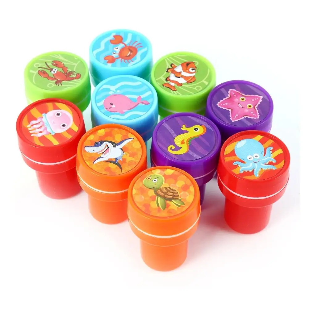 

Adeeing 10 PCs Assorted Sea Animals Stamps Kids Party Favors Event Supplies for Birthday Gift Toys Boy Girl Pinata Fillers