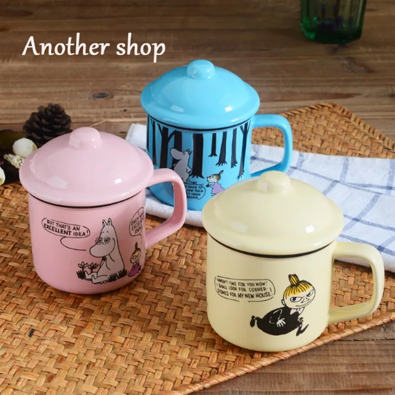 

Moomin Finland Family Lovely Ceramic Mug Coffee Drink Tea With Cover Nipsu Muumi Snufkin Mumin Cartoon Milk Kids Water Cup