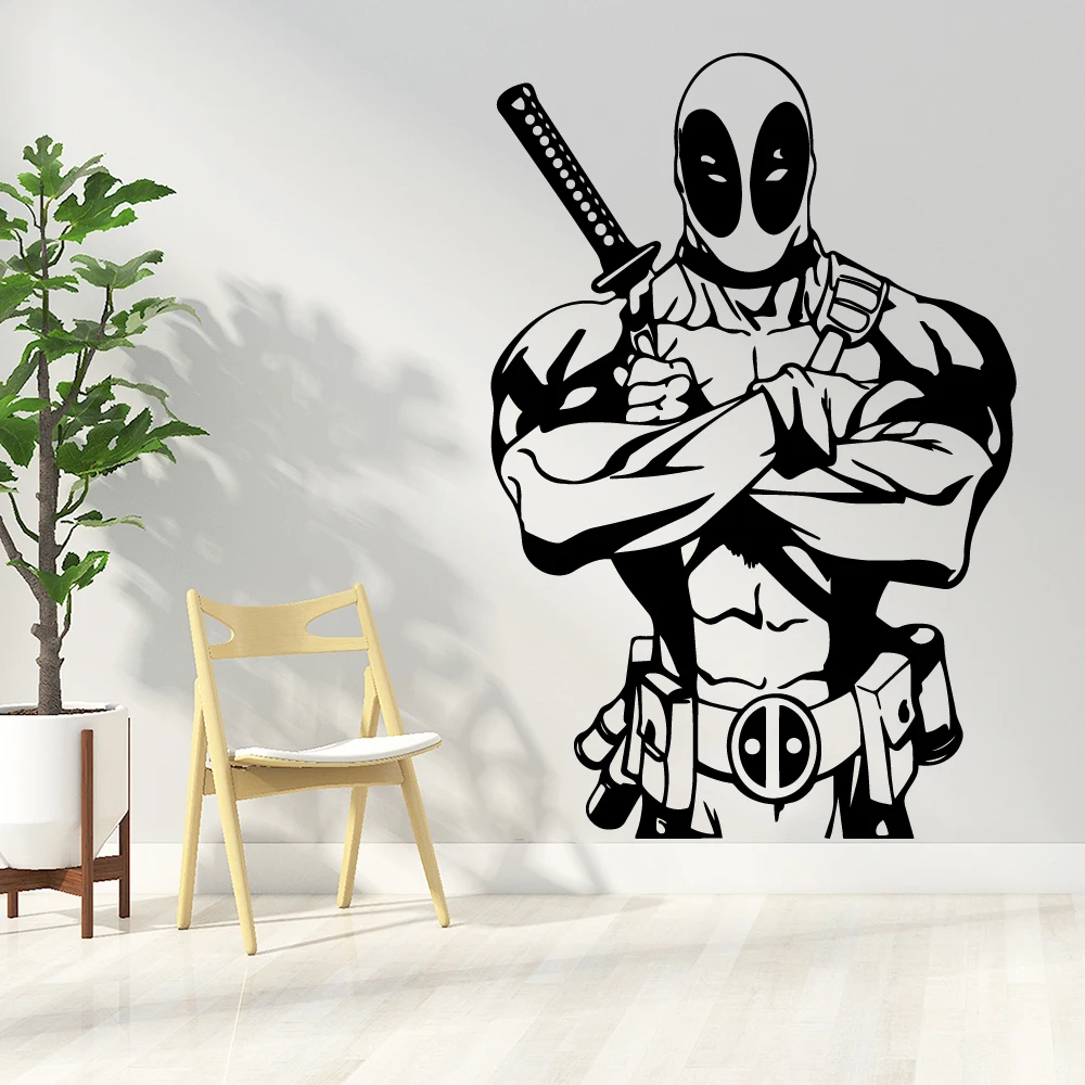 

Creative Deadpool Wall Sticker Vinyl Wallsticker Decor For Boys Bedroom Kids Room Decoration Decals Wallpaper