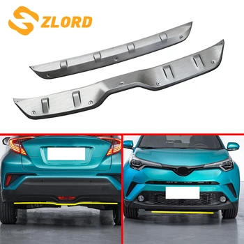 

2Pcs Front Rear Bumper Protector Guard Cover for Toyota C-HR CHR 2016 2017 2018 2019 Stainless Steel Car Styling Accessories