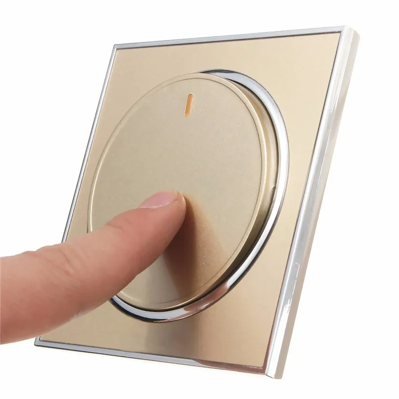 

1 Gang 1 Way Wall Acrylic Panel Light Lamp Switch Home Button Panel Control 250V 10A Light Switch For Home Clubs White/Gold
