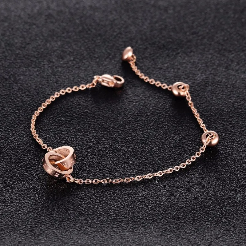 2019 316L Stainless Steel Jewelry Gifts For Women Accessories adjustable Chain Charm Rose Gold Color Jewellery Women's Bracelets