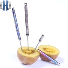 EDC Titanium Alloy Defense Toothpick Bucket Toothpick Jar Fruit Sign Girl Defense Tool