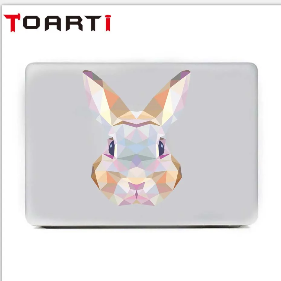 

Colorful Geometry Deer rabbit and bear head Wall Sticker Waterproof Funny Self-Adhesive Computer Laptop Car Decals Home Decor