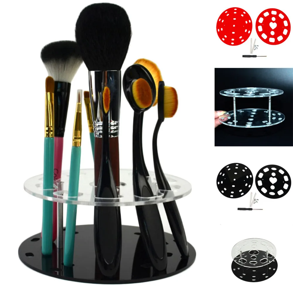 Buy Acrylic Board Cosmetic Makeup Brush Holder Rack