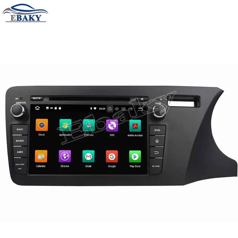 Clearance NaviTopia 8inch 4GB RAM 64GB ROM Octa Core Android 9.0 Car DVD Player For Honda CITY 2014 Right/GPS/WIFI 2