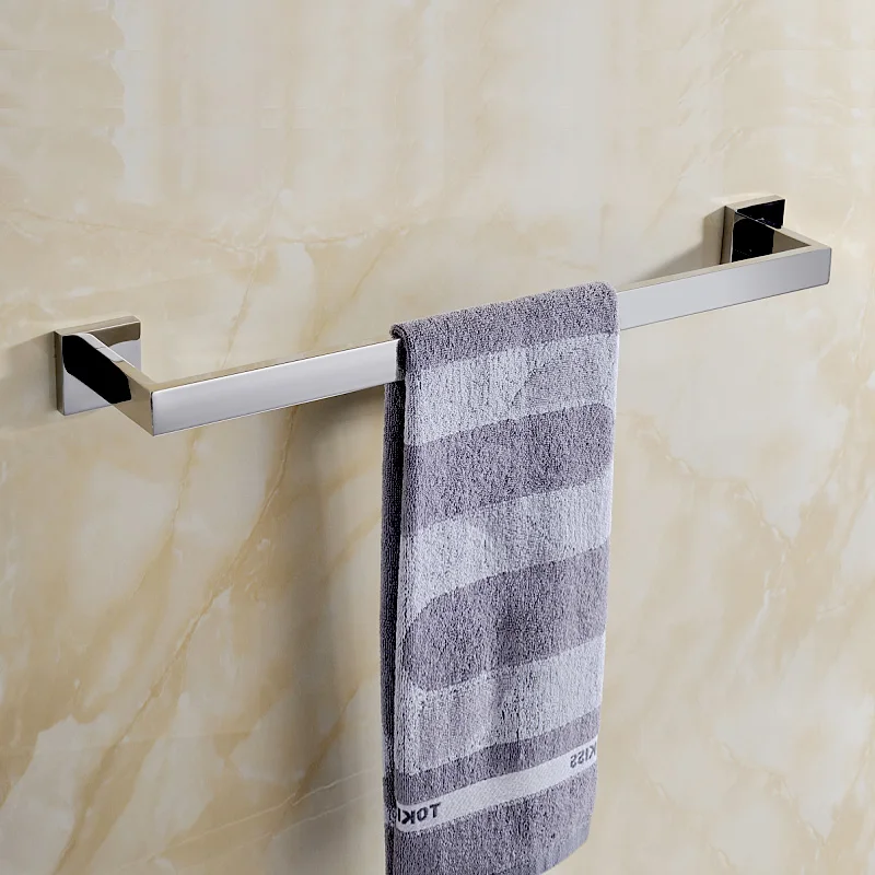 

Stainless Steel Single Towel Rail Contemporary Bathroom Smooth Mirror Surface Towel Rack Fashion Pure Bathroom Towel Holder 60cm
