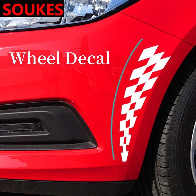 2pcs Cool Car Wheel Edge Fender Eyebrow Sticker For Seat Leon Lbiza Skoda Octavia a5 A7 2 Rapid Kodiaq Hyundai Accent Solaris | Автомобили