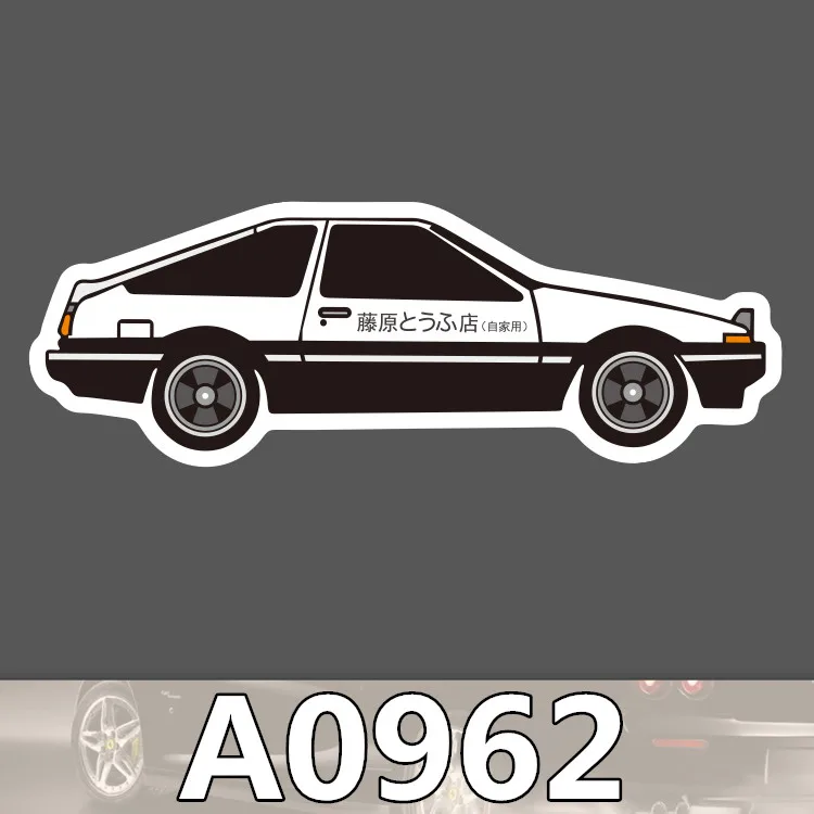 

Bevle A0962 Initial D AE86 Luggage Movie Skateboard Graffiti Notebook Motor Stickers Decal Fridge Waterproof Sticker for Car