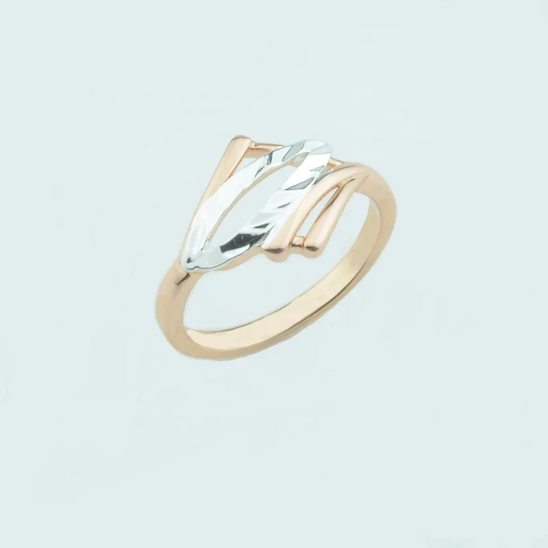 Модные ювелирные изделия для женщин 585 цвета розового золота смешанные белые плетеные кольца