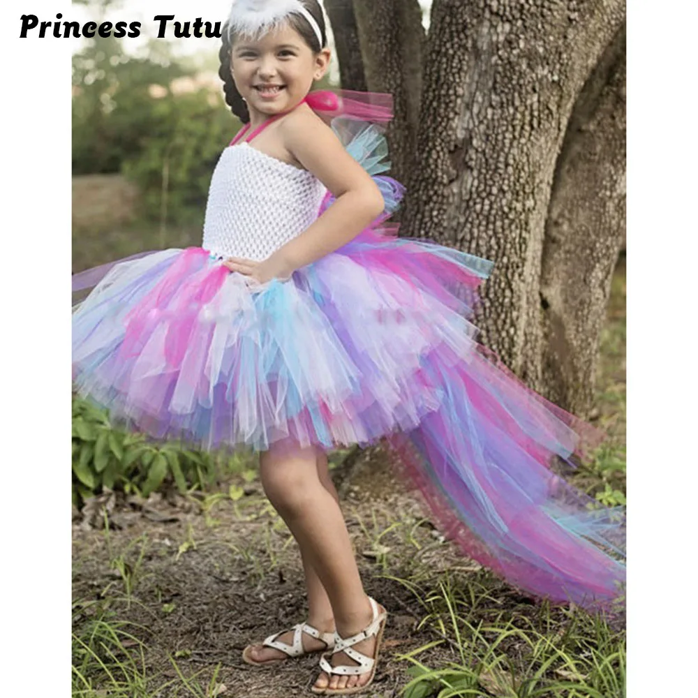 Princess Little Pony Unicorn Bustle Tutu Dress Girls 