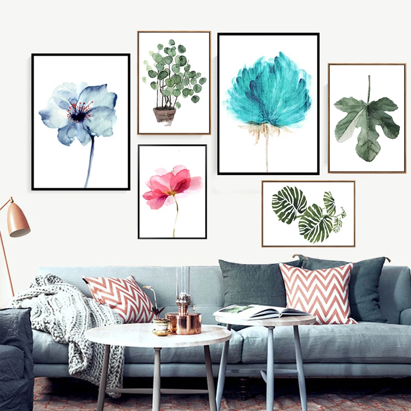 

Nordic Art picture Home Decor Green Leaf Pineapple Plant Canvas Posters and Prints Oil Painting Picture for Living Room Wall Art
