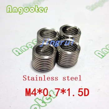 

100pcs M4*0.7*1.5D Wire Thread Insert Bushing Screws Sleeve Stainless steel Repair Insert kit Fastener Connection Tools