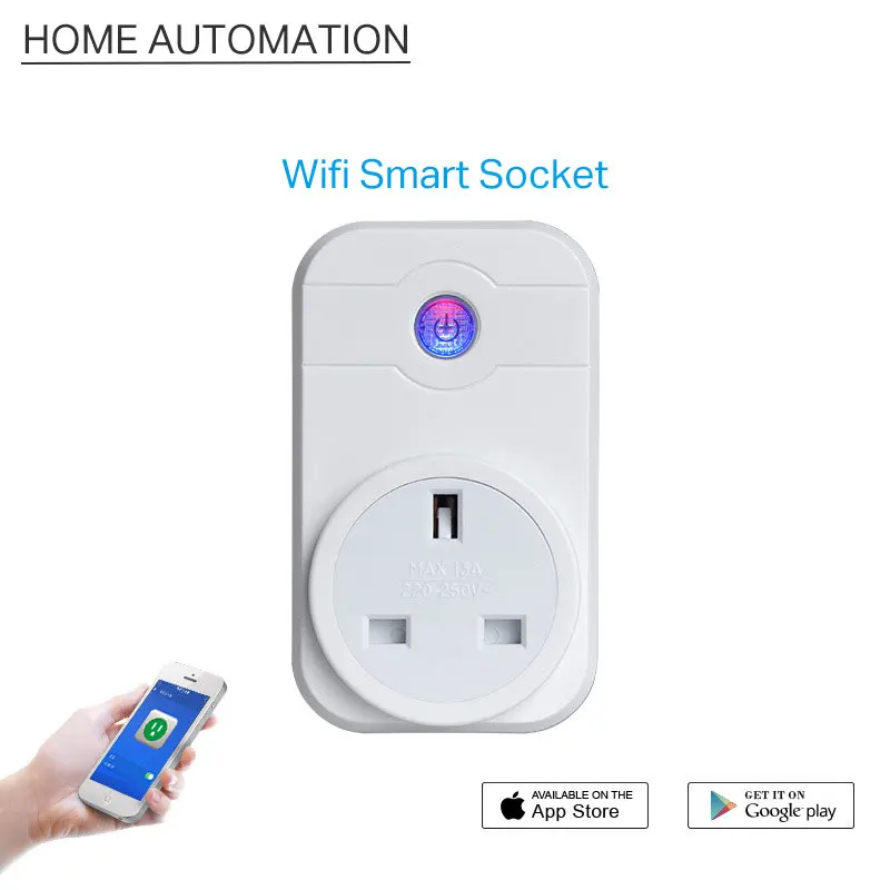 

Wifi Smart Socket Plug Home Automation Phone App Timing Switch Remote Control 100-240V Wifi Socket Working