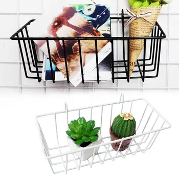 

Grid Hanging Basket Iron Wall Mounted Decoration Innovative Flower Pot Shelf Small Items Display Rack Indoor Pendant