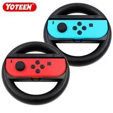 Yoteen 2 sztuk Joy-Con koła dla Nintendo przełącznik gra wyścigowa kontroler koła NS Joy-Con uchwyt koszyka tanie tanio NINTENDO SWITCH G0410 Black Blue White Plastick Available
