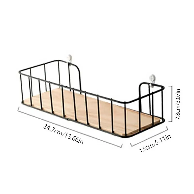 Инновационная настенная полка-витрина для спальни, настенная железная корзина, цветочный горшок для украшения дома - Цвет: S Black
