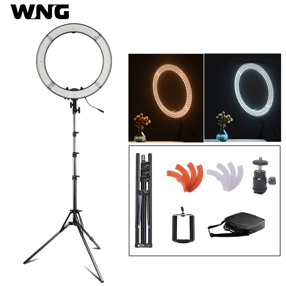18 Inch 55w Led Ring Light Makeup Dimmable Ring Lamp Lighting With