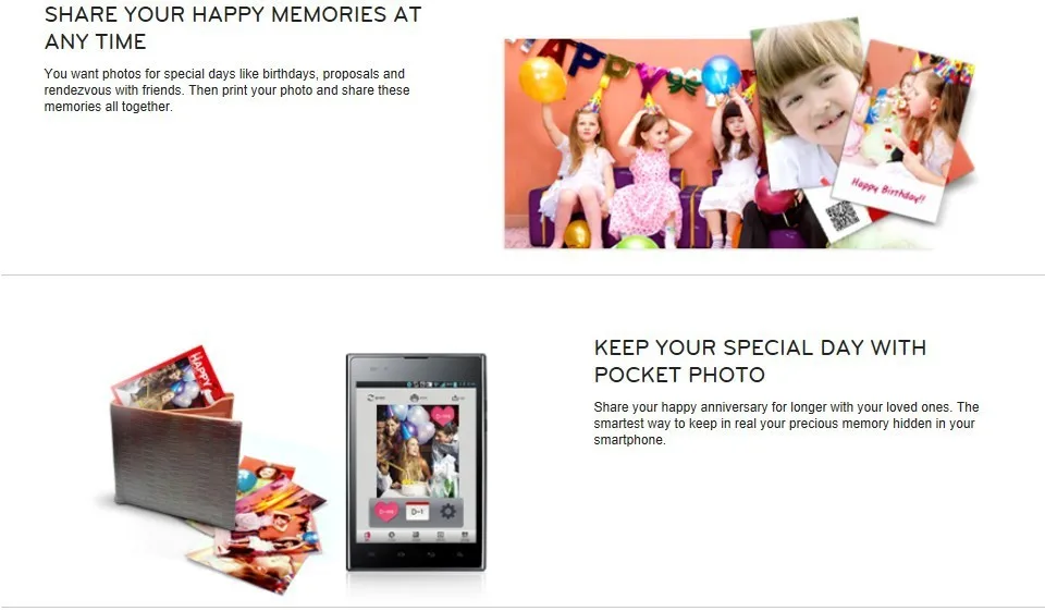 LG Zink Pocket Photo Paper des 4