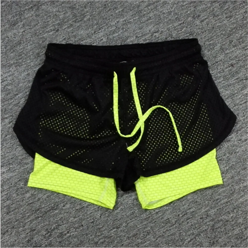 Mainland 2016 Summer Women Mesh Sport Short Pants Two Layer Fitness Running Short Sport Short Pants Cool Yoga Wear Clothing (4)