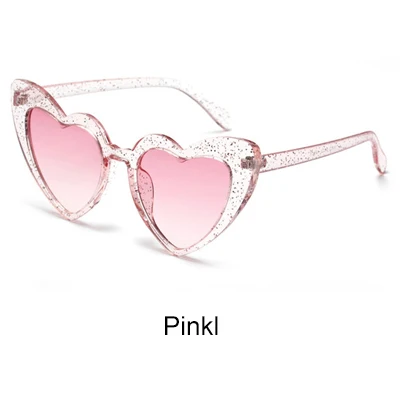 Женские солнцезащитные очки в форме сердца, два оклока, женские красные очки в стиле Лолита, UV400, дешевые женские солнцезащитные очки Oculos 818503 - Цвет линз: Розовый