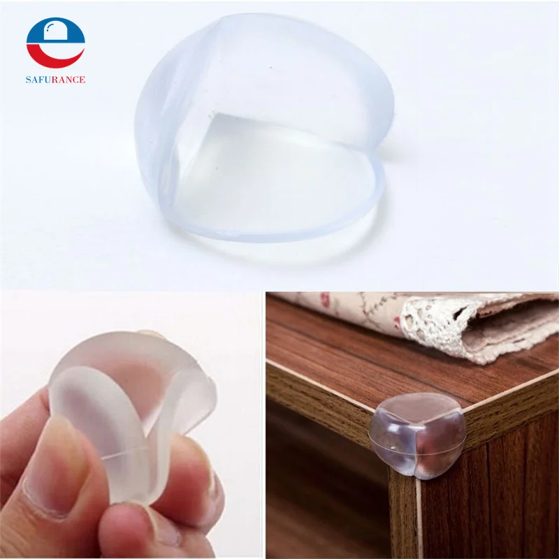 

PVC Thickness Spherical Clear Children Kid Baby Safety Security Table Desk Corner Protector With Glue Free Shipping