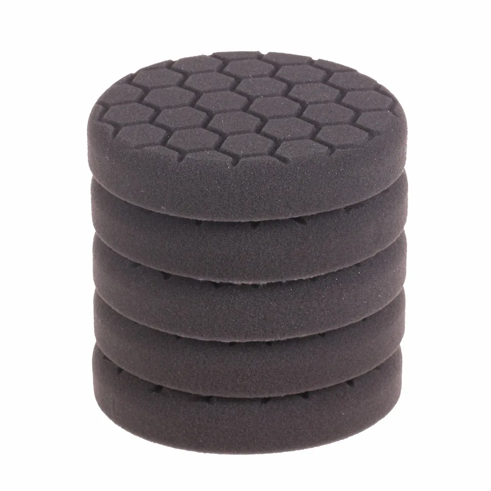 SPTA 5 inch (125mm) Black Soft Hardness Polishing Pad Buffing Pad For Car Polisher Professional
