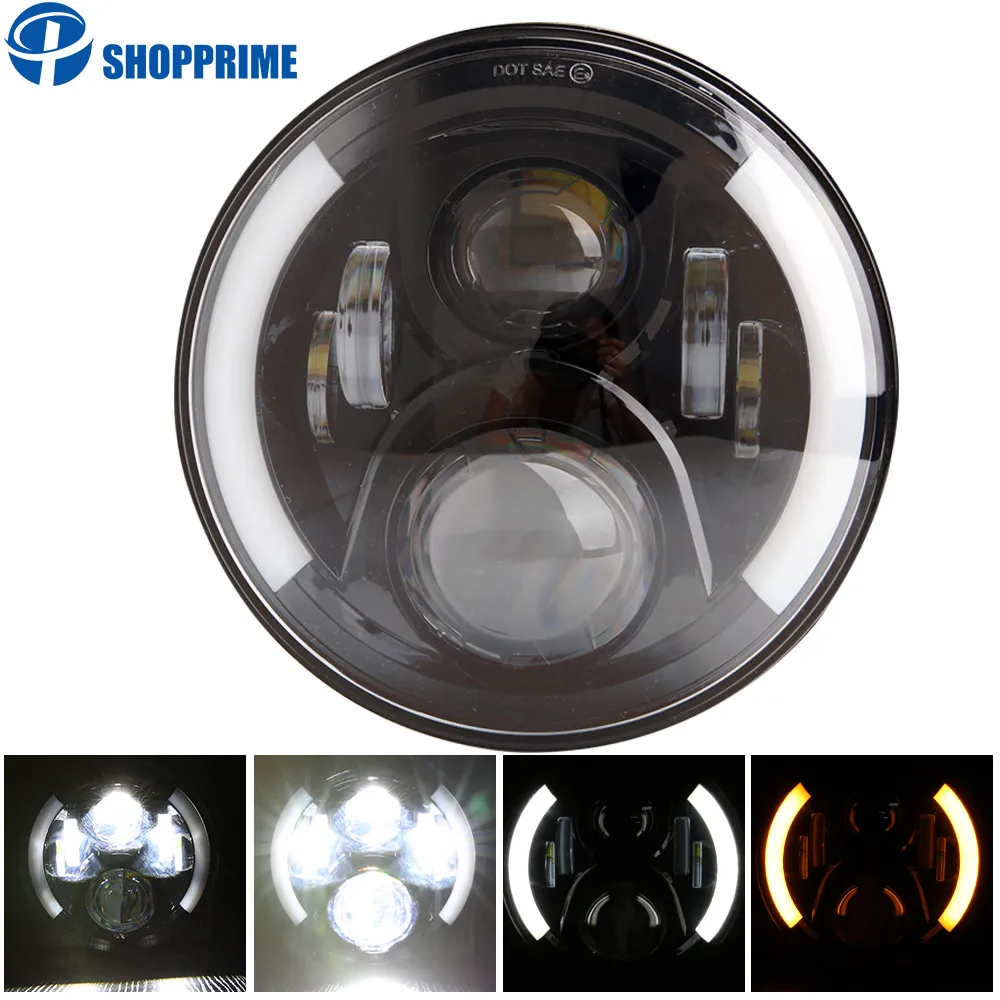 

DOT Approved 7" LED Harley Motorcycle Headlight, 7 Inch Daymaker LED Projector Headlights, Motorcyle Parts Lighting