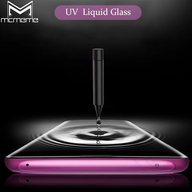 

UV Light Nano Liquid Sceen Protector For OPPO Find X 4D Full Glue Tempered Glass For Samsung Galaxy Note 8 9 S9 S8 Plus S7 Edge