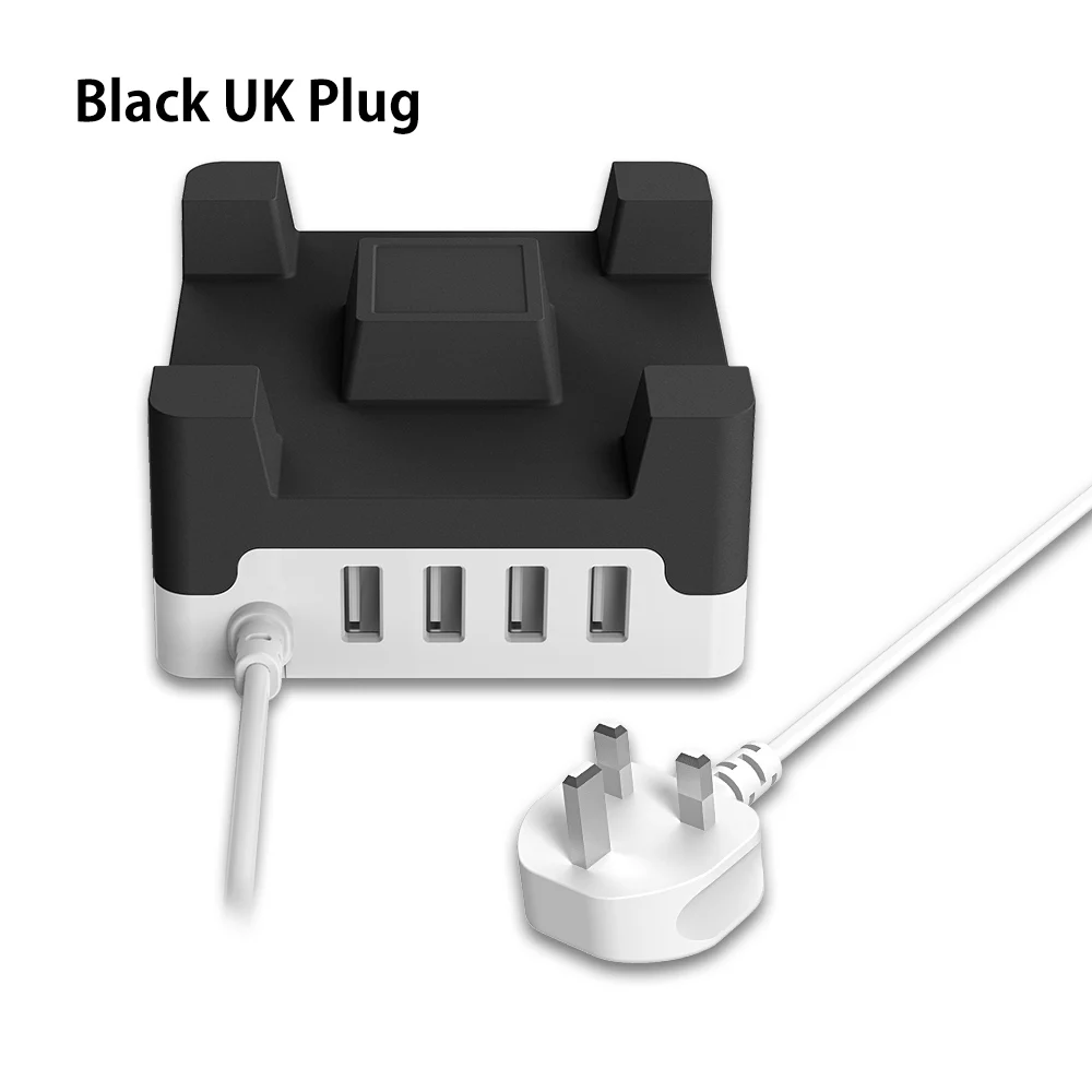 ORICO 4 порта 20 W настольное зарядное устройство USB с креплением для телефона/планшета для iPhone samsung Xiaomi-(CHA-4U - Тип штекера: Black UK