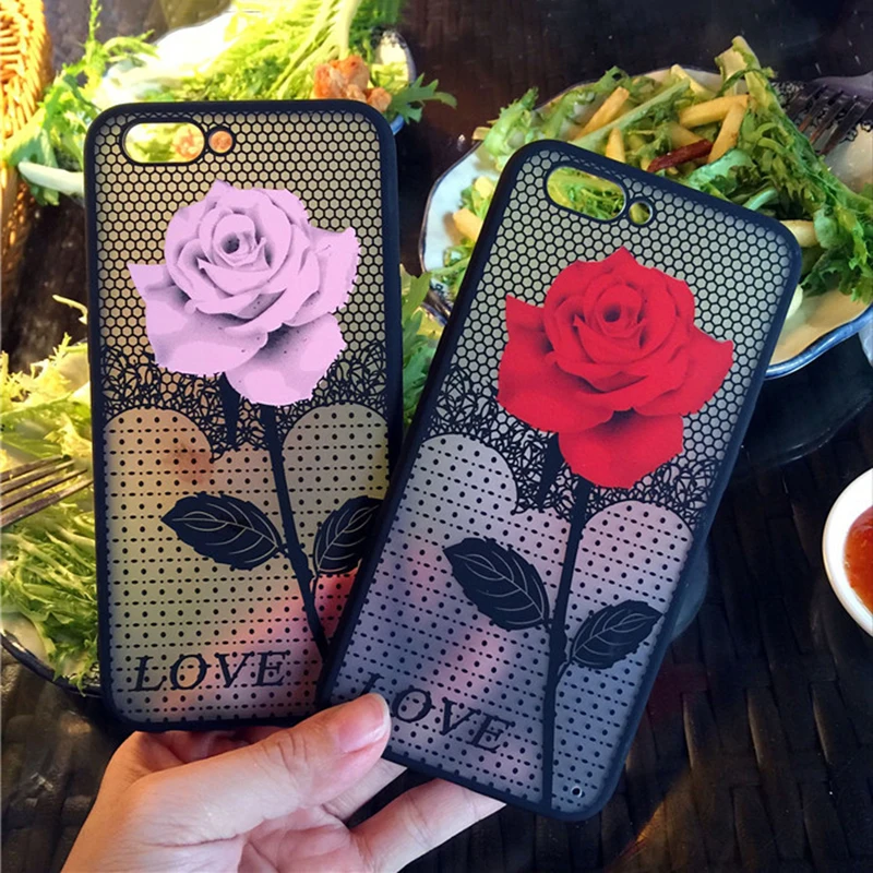 Fexcel Luxury Soft TPU Phone Case For iPhone 5 5s SE X Case Fashion Rose Silicone Cover For Coque iPhone 5 5s SE 6 7 8 6S Plus (3)
