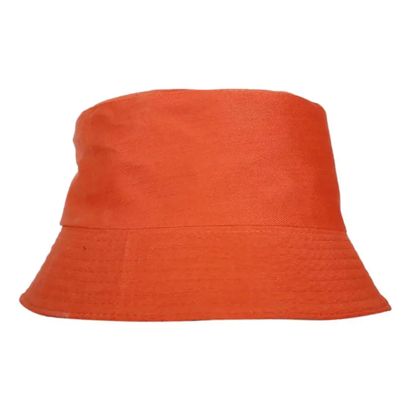 Шляпа-ведро из хлопка с полями, рыболовная Панама, Солнцезащитная охотничья мужская летняя кепка для кемпинга и рыбалки - Цвет: Оранжевый