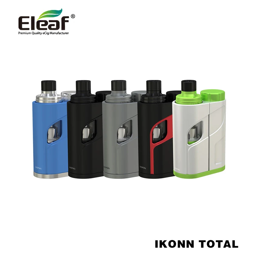 

Оригинальный Eleaf IKonn всего комплект с 2 мл Элло мини-форсунки и 50 Вт IKonn всего Батарея поле Mod E сигареты комплект