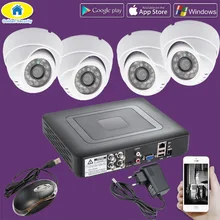 Золотой безопасности 4CH 2000TVL CCTV DVR система видеонаблюдения, 720P AHD камера ночного видения DVR CCTV камера 3,6 мм