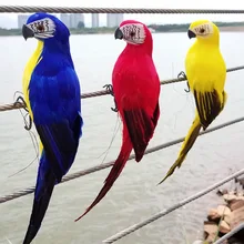 35*7 см пены перо имитация попугая ручной работы животных, птиц газон декоративная фигурка украшение для сада подходит крытый Открытый