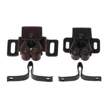 

1 PC Bronze Double Roller Catches Cupboard Cabinet Door Latch Hardware Door Clip