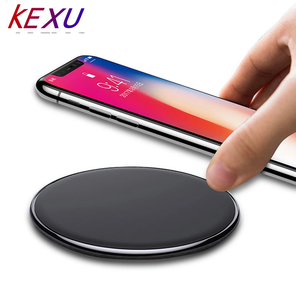 

KEXU Qi Fast Wireless Charger For iPhone X 8 Wireless Charger Pad For Samsung S9 S8 S7 S6 Galaxy Note 8 For NEXU S4 S5 S6