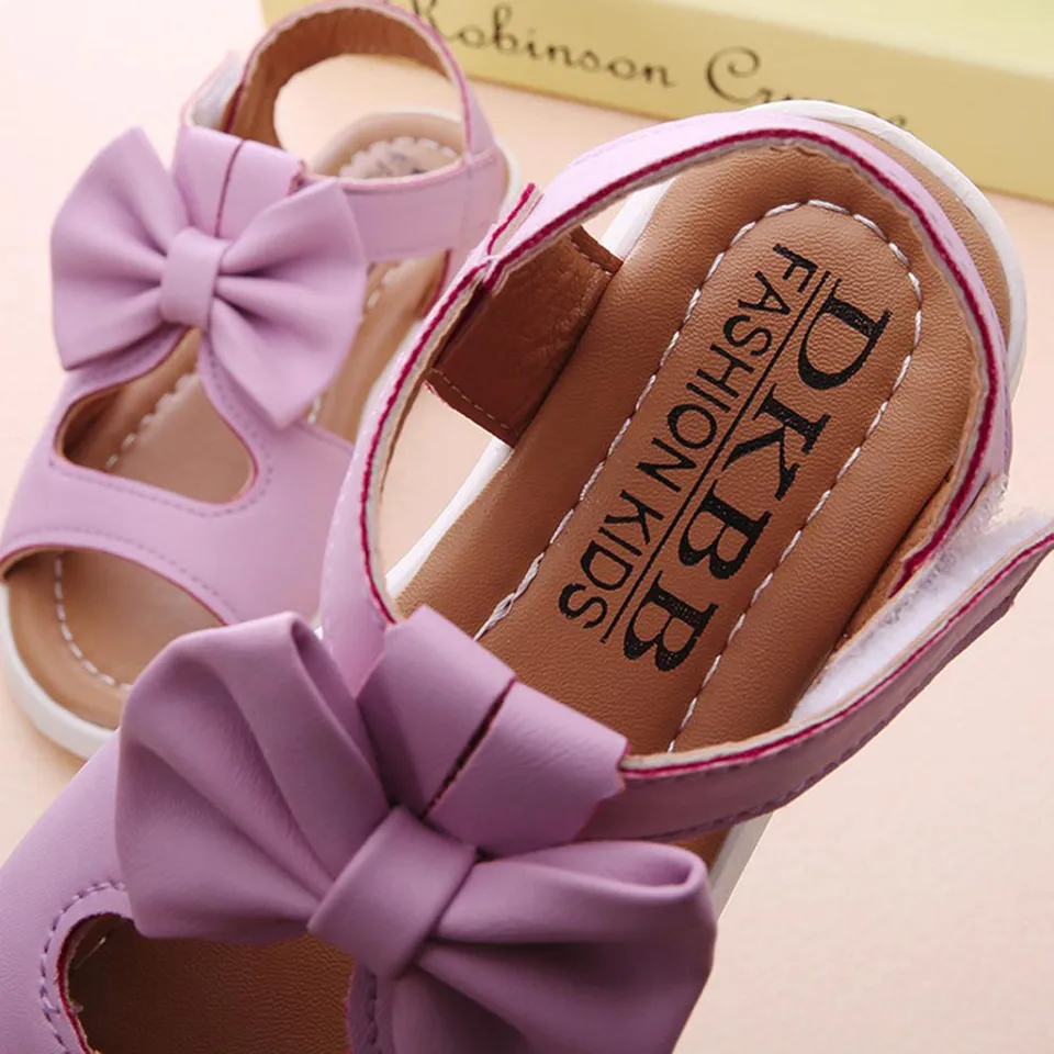 La Vogue Girls Soft Open Toe Princess Flat Shoes Summer Sandals