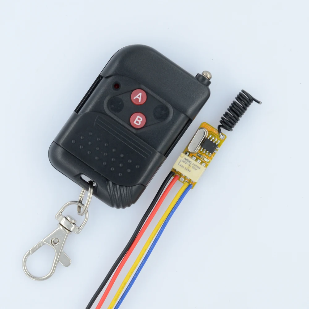 

Smart Remote Control Switch 3.7V 4.5V 5V 6V 7.4V 9V 12V Relay Contact Wireless Switch Learning ASK Portable LED Remote Lighting