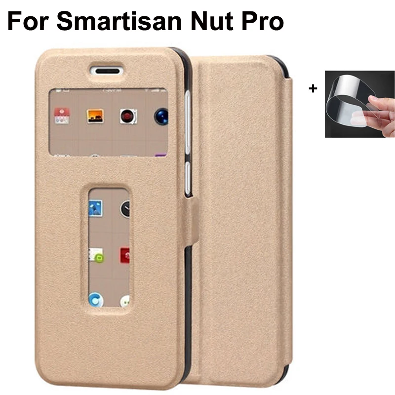 Откройте чехол для мобильного телефона для Телефон smartisan nut Pro Чехол класса люкс из искусственной кожи с откидной крышкой для телефон smartisan nut Pro Чехол OD105 OD103