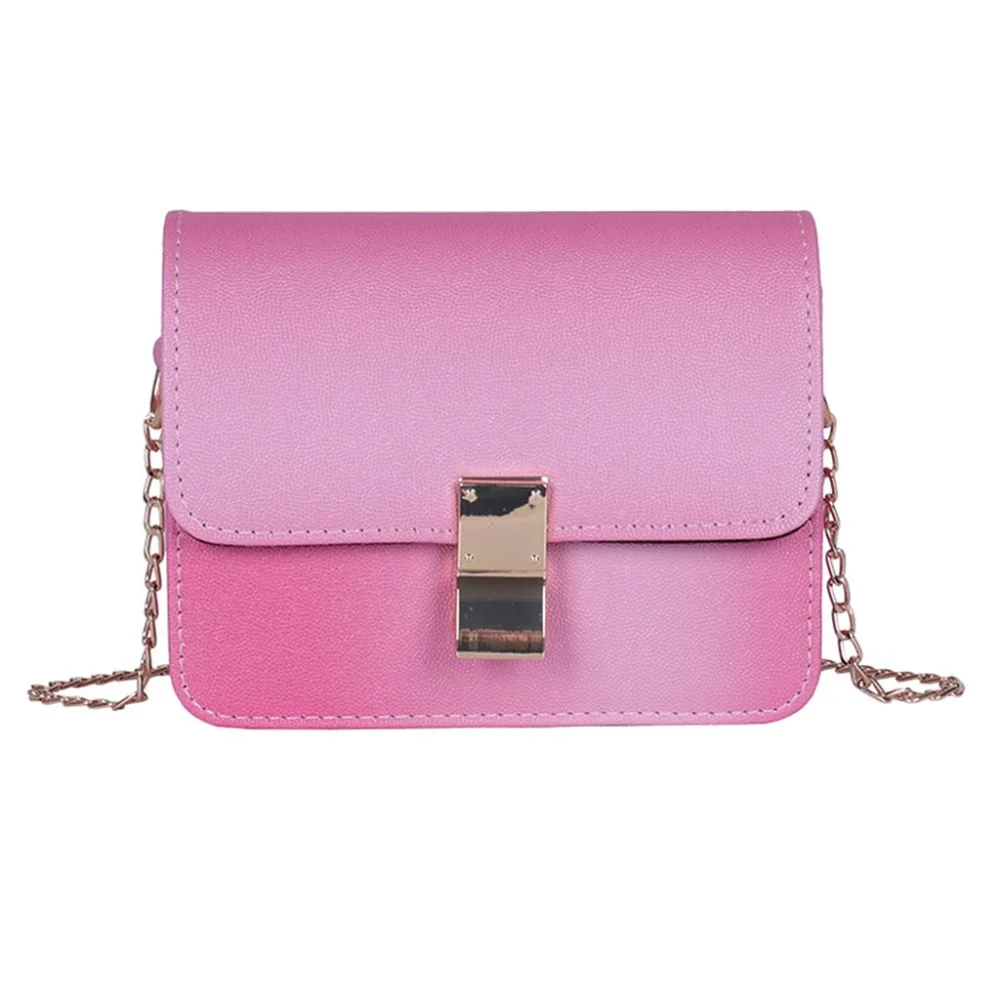 

Women's Diagonal Cross Simple Messenger Bag Fashion Solid Color ladies Orange Shoulder Bag clutch female bolso mujer Gray Pink