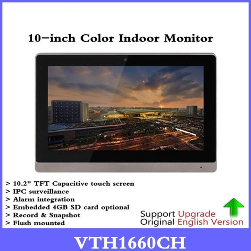 Оригинальный DH VTH1660CH 10 дюймовый видеодомофон многоязычный цветной монитор