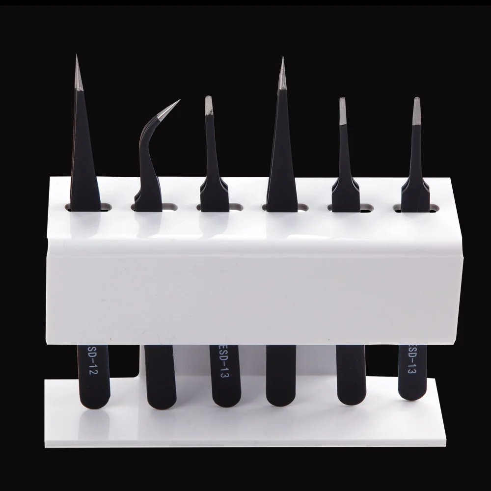 

1Pcs Acrylic Eyelash Extension Tweezers Stand Durable And Convenient 6 Pcs Storage Holder Make Up Tool
