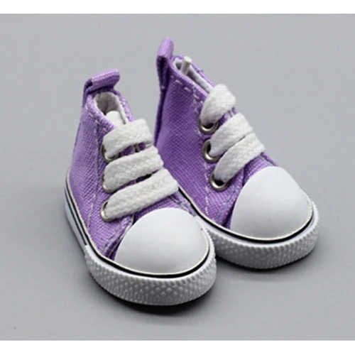 9 цветов в ассортименте, 5 см, парусиновая обувь для куклы BJD, модная мини-игрушечная обувь, кроссовки Bjd, кукольная обувь для русской куклы, аксессуары et013 - Цвет: Фиолетовый