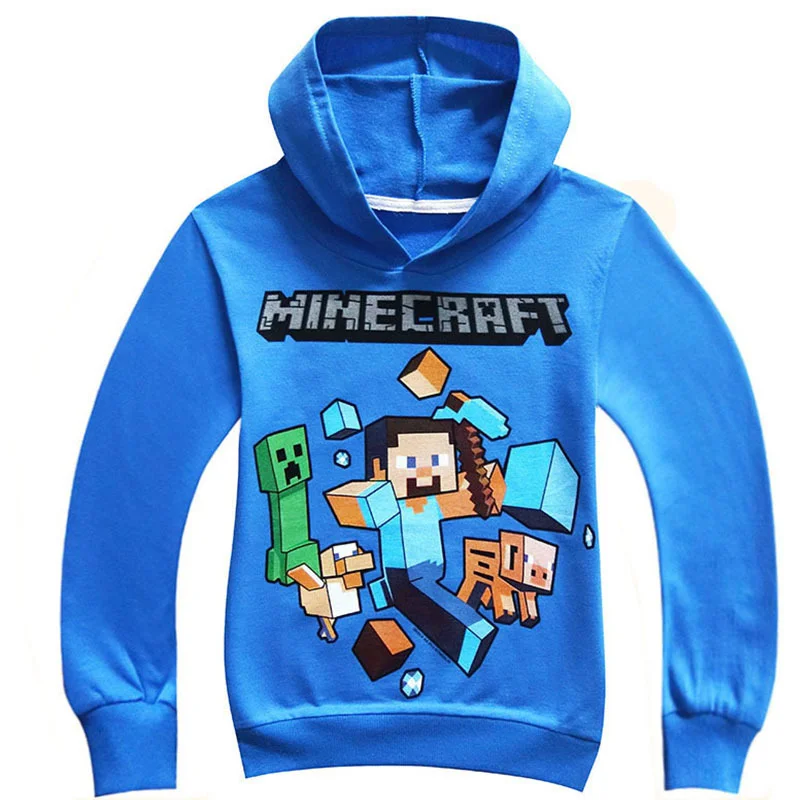 

New 2019 baby boy clothes Fashion Hoodie Minecraft Cartoon Children's Sweatshirt