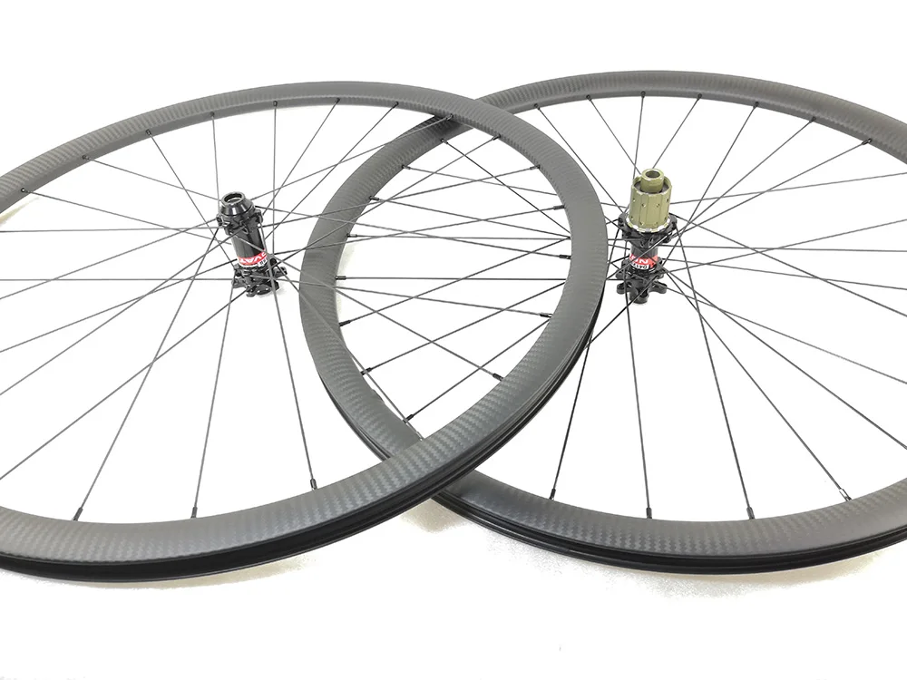 30mm asymmetric clincher tubeless carbon wheels 25mm width road disc straight pull wheelset 15X100 12X142