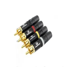 NEUTRIK YONGSHENG GOLD PHONO RCA вилки YSS373 красный/белый/черный/Желтый Профессиональные разъемы