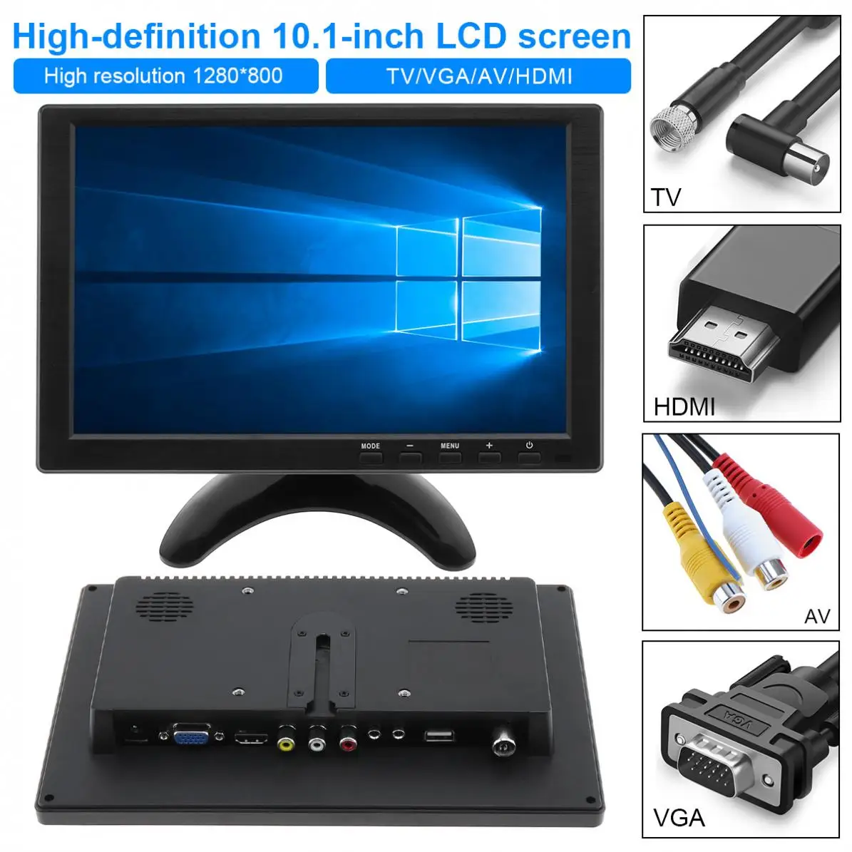 10,1 дюймов 12 В многофункциональный HD Автомобильный подголовник монитор TFT lcd HD цифровой экран Автомобильный видео плеер Поддержка HDMI/VGA/AV/USB/tv