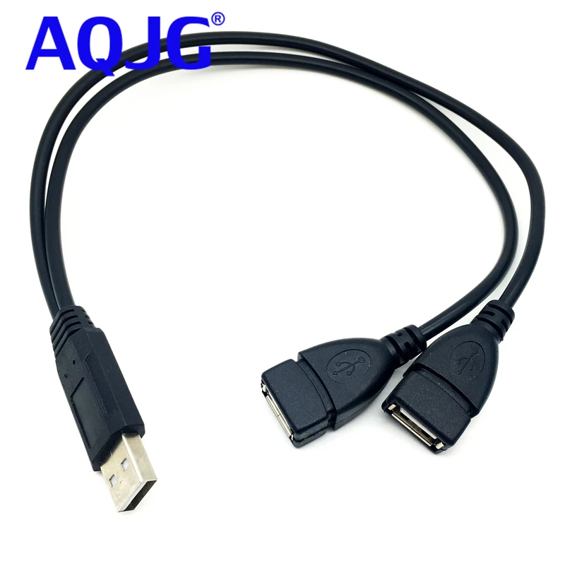 USB 2,0 папа-2 двойной USB гнездовой разъем Y разветвитель концентратор адаптер кабель